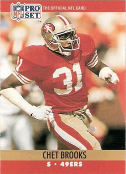 Chet Brooks San Francisco 49ers 1990 Pro set NFL Rookie Card #636